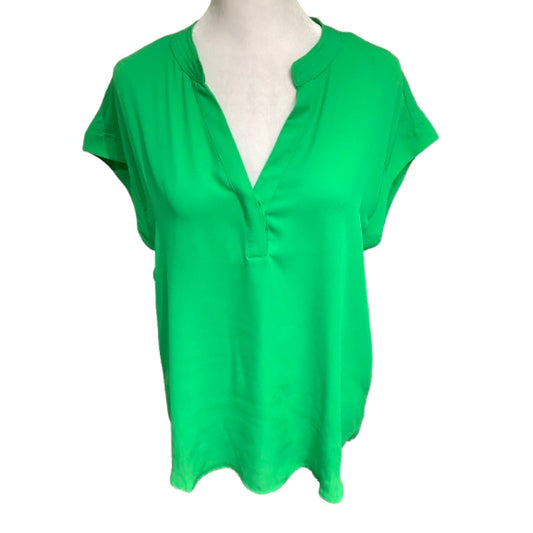 Cynthia Steffe Kelly Green Short Sleeve Lightweight Shirt S- Boho, Minimalist