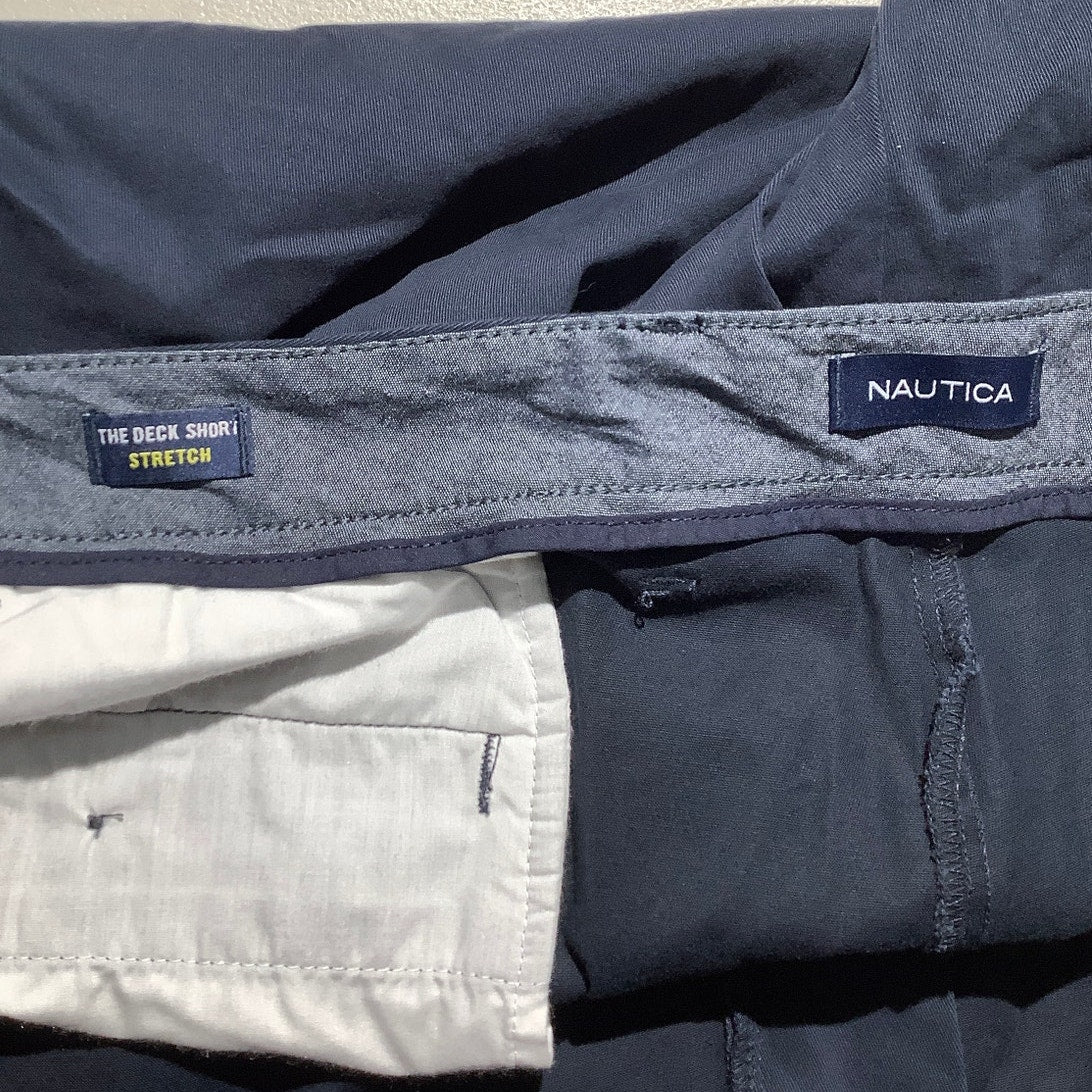 Nautica The Deck Shorts Men’s Size 56 Big Navy Blue — Stretch, Casual, Classic