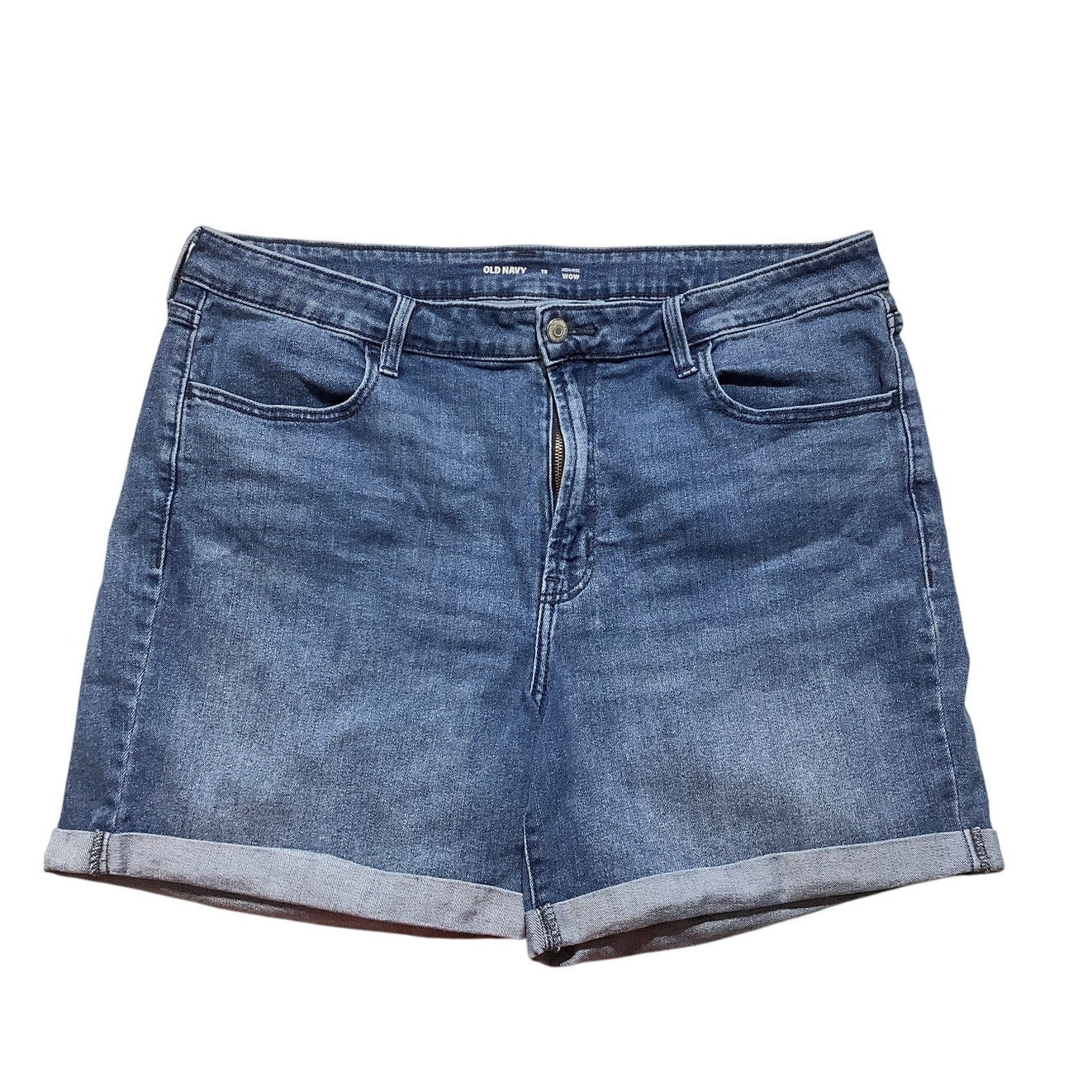 Old Navy High Rise Denim Shorts Women’s Size 18 – Casual, Rolled Hem, Stretch
