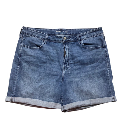 Old Navy High Rise Denim Shorts Women’s Size 18 – Casual, Rolled Hem, Stretch