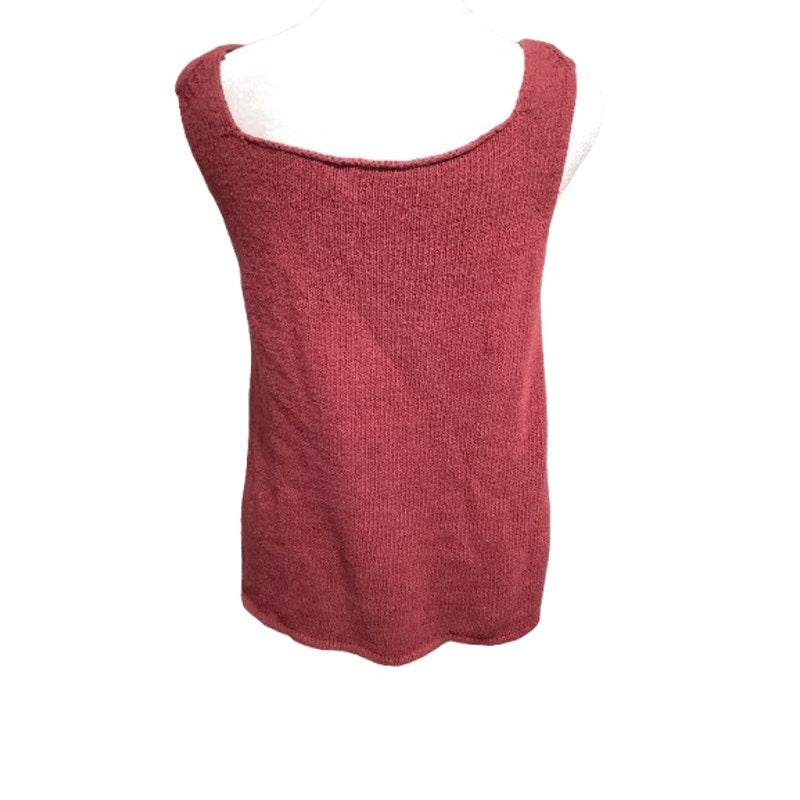 Eileen Fisher Maroon Sweater Tank S - Minimalist, Chic, Cozy