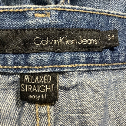 Calvin Klein Blue Jeans Men’s 38W — Relaxed Straight, Easy Fit, Classic