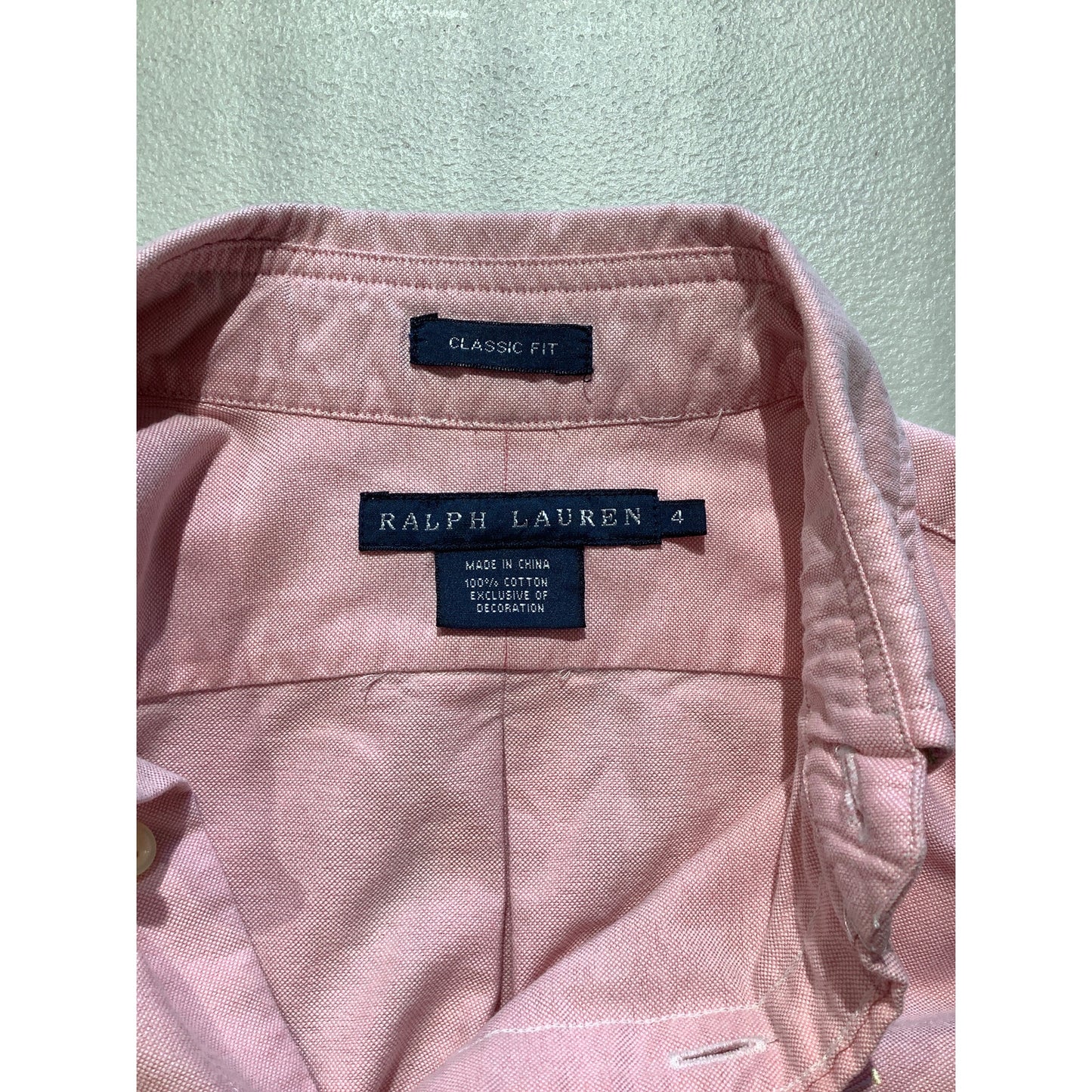 Ralph Lauren Child Light Pink Button-Up Shirt Size 4 – Preppy, Classic, Polished