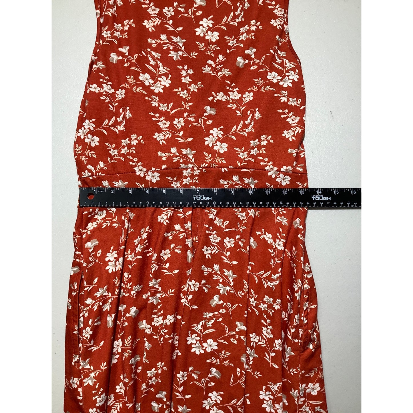 Guberry Orange Floral Sundress Women M — Sleeveless, Summer, Casual
