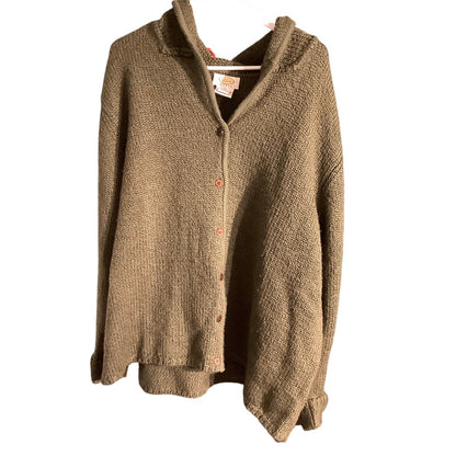 Talbots Wool Cardigan Women’s Size 3X – Olive Green, Cozy, Full Button