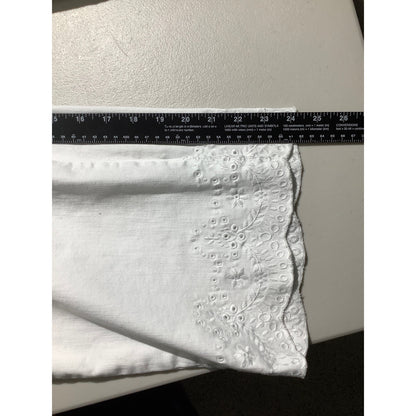 Talbots White Wide Crop Pants Women’s 14 — High Waist, Casual, Flawless Fit