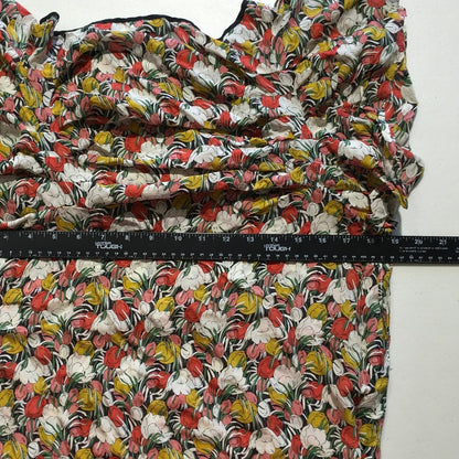 LiL Floral Silk Blouse Size 4 - Cottagecore, Feminine, Vintage