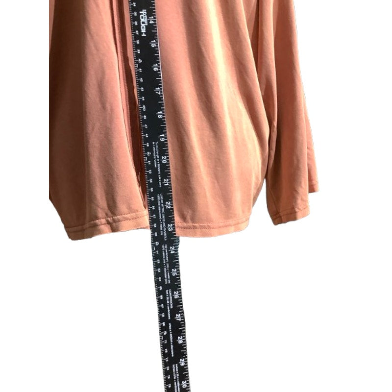 POL Burnt Orange Hooded Top Women’s Size S/M — Boho, Casual, Oversized
