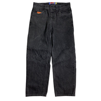 Empyre Black Straight Leg Jeans Youth Size 25 — Skate, Y2K, Grunge