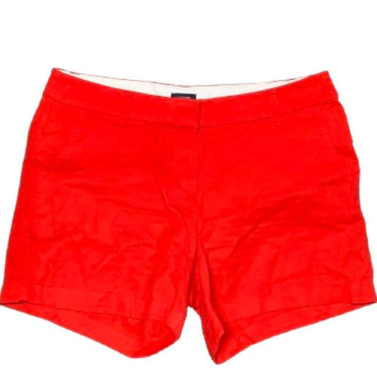 J.Crew Red Cotton Shorts, Size 6 – Classic, Preppy, Summer Essential