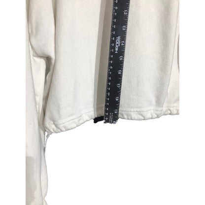 American Eagle California LA Hoodie White Women’s Large — Cropped, Cozy, Graphic