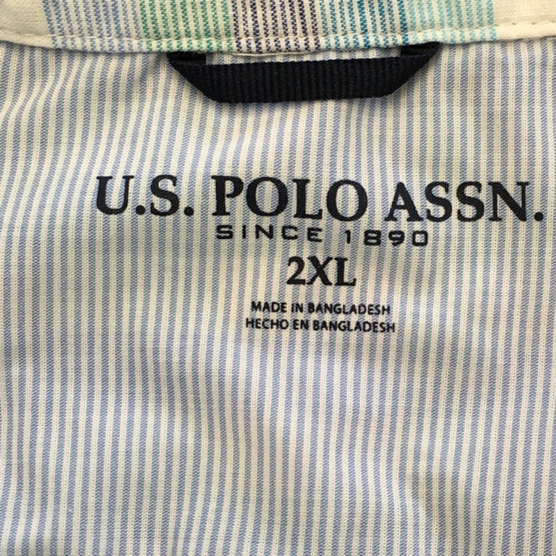 U.S. Polo Assn. Kids 2XL Collared Short Sleeve Shirt – Preppy, Classic, Casual