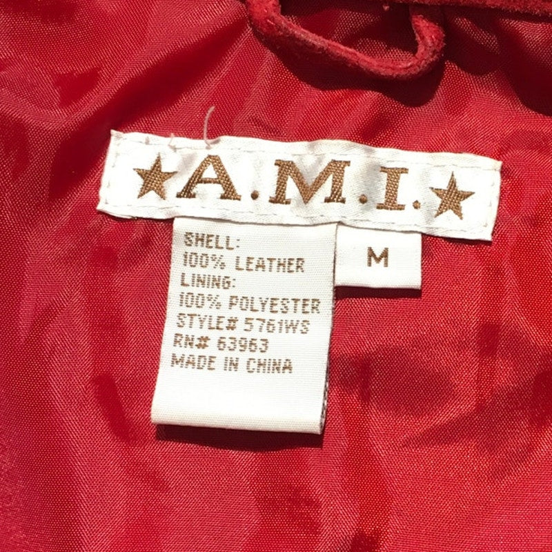 AMI Red Suede Jacket Size M – Western, Mobwife, Modern