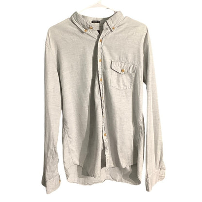 J.Crew Light Gray Button-Down Shirt Men’s Size LG – Casual, Classic, Cotton