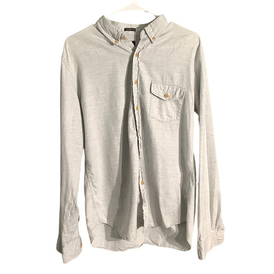 J.Crew Light Gray Button-Down Shirt Men’s Size LG – Casual, Classic, Cotton
