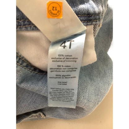 OshKosh B’gosh Denim Overalls Child Size 4T – Light Wash, Vintage, 100% Cotton