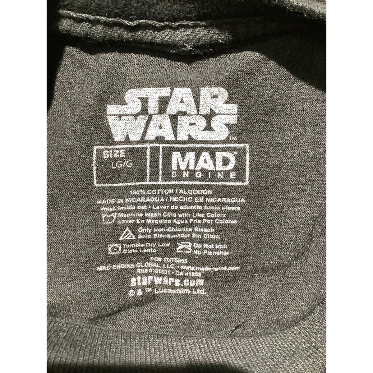 Star Wars Men's L Black 100% Cotton Darth Vader Darth Maul T-Shirt