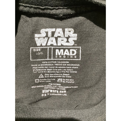 Star Wars Men's L Black 100% Cotton Darth Vader Darth Maul T-Shirt