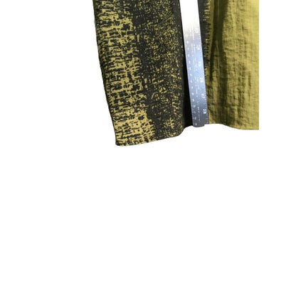 Ali Miles Olive Black Button-Up Top Size XL - Artsy, Minimalist, Contemporary