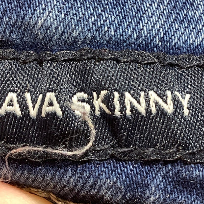 Lucky Brand Ava Skinny Jeans Women 0 — Distressed, Raw Hem, Stretch