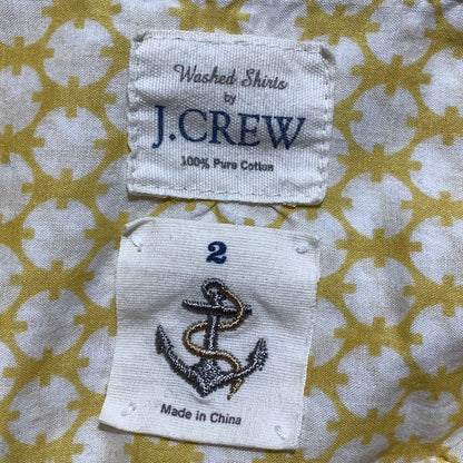 J.Crew Printed Button-Up Shirt Women’s 2 – Collared, 100% Cotton, Long Sleeve