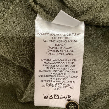Pilcro Army Green Ruffle Sleeve Button-Down, Size XS - Boho, Feminine, Casual