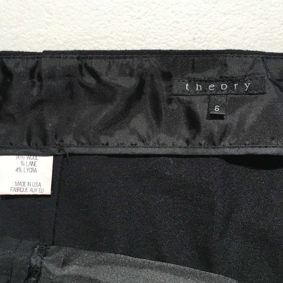 Theory Black Wool Skirt Size 6 - Minimalist, Office Siren, Preppy