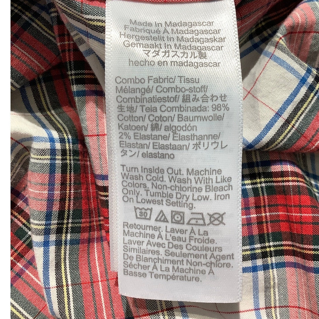 J.Crew Men's Red Plaid Shirt Size L – Preppy, Classic, Minimalist