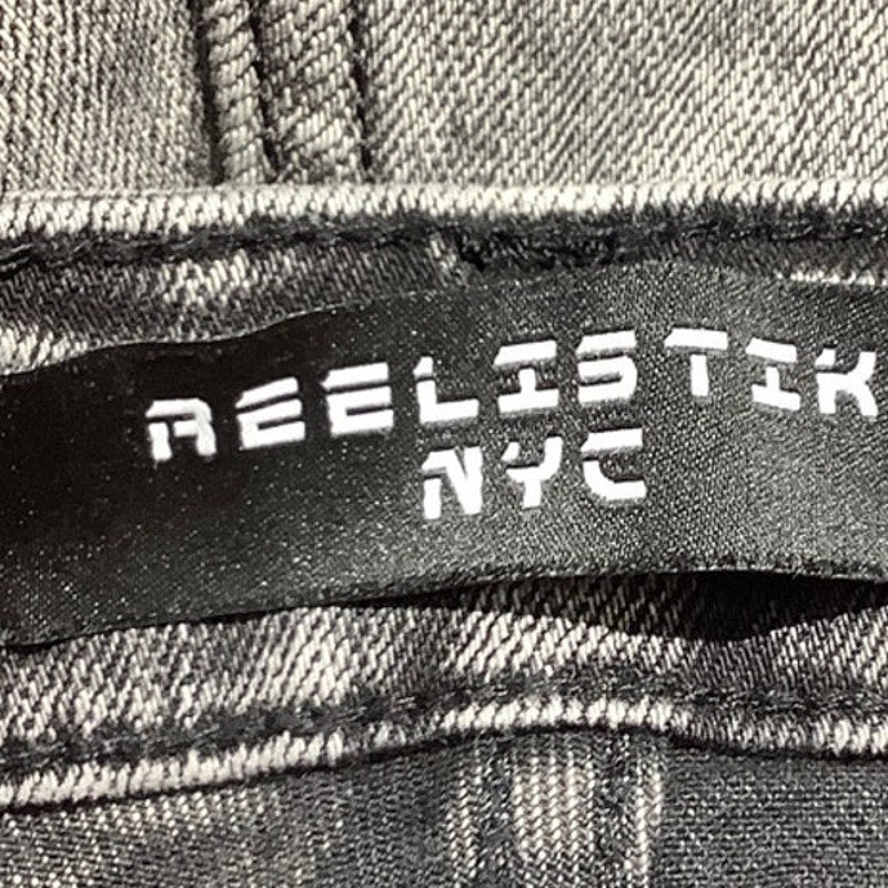 Reelistik NYC Gray Distressed Ankle-Zip Jeans Men’s 29 — Y2K, Streetwear,Casual