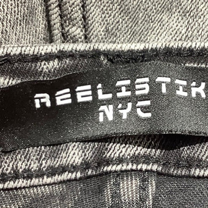 Reelistik NYC Gray Distressed Ankle-Zip Jeans Men’s 29 — Y2K, Streetwear,Casual