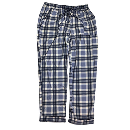 Lucky Brand Blue Plaid Sleepwear Pants Women M — Lounge, Cozy, Casual