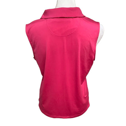 Turtle & Tees Pink Sleeveless Golf Polo Top XL - Sporty, Comfortable, Stylish