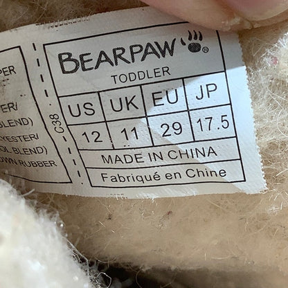 Bearpaw Fur Lined Suede Boots Toddler Size 12 Tan — Cozy, Winter, Classic