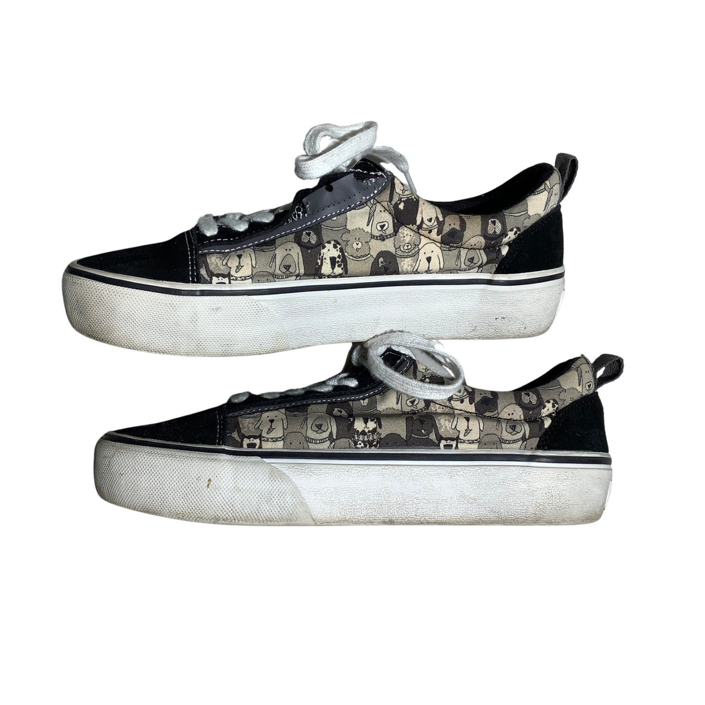 Skechers BOBS Dog Print Sneakers Women Size 8 — Casual, Animal Lover, Streetwear