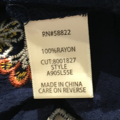 Max Studio Navy Floral Dress Size M - Boho, Feminine, Cottagecore