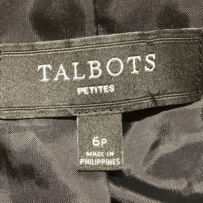 Talbots Black Jacket Women’s Size 6 Petite – Classic, Cotton Blend, Full Zip