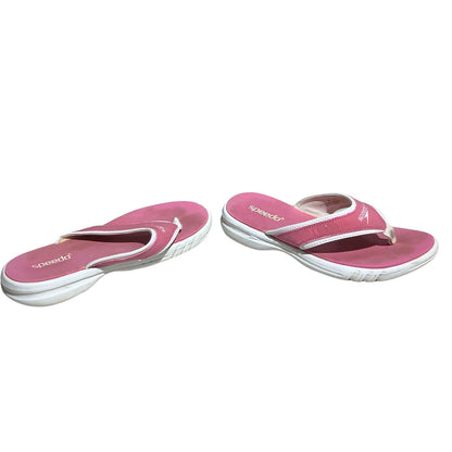 Speedo Pink White Flip Flops Women’s Size 7 — Beach, Swim, Coastal