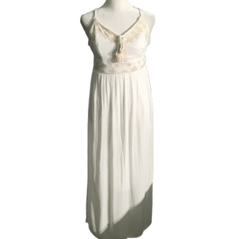 Jopna Cream Embroidered Dress Size M – Boho, Cottagecore, Feminine