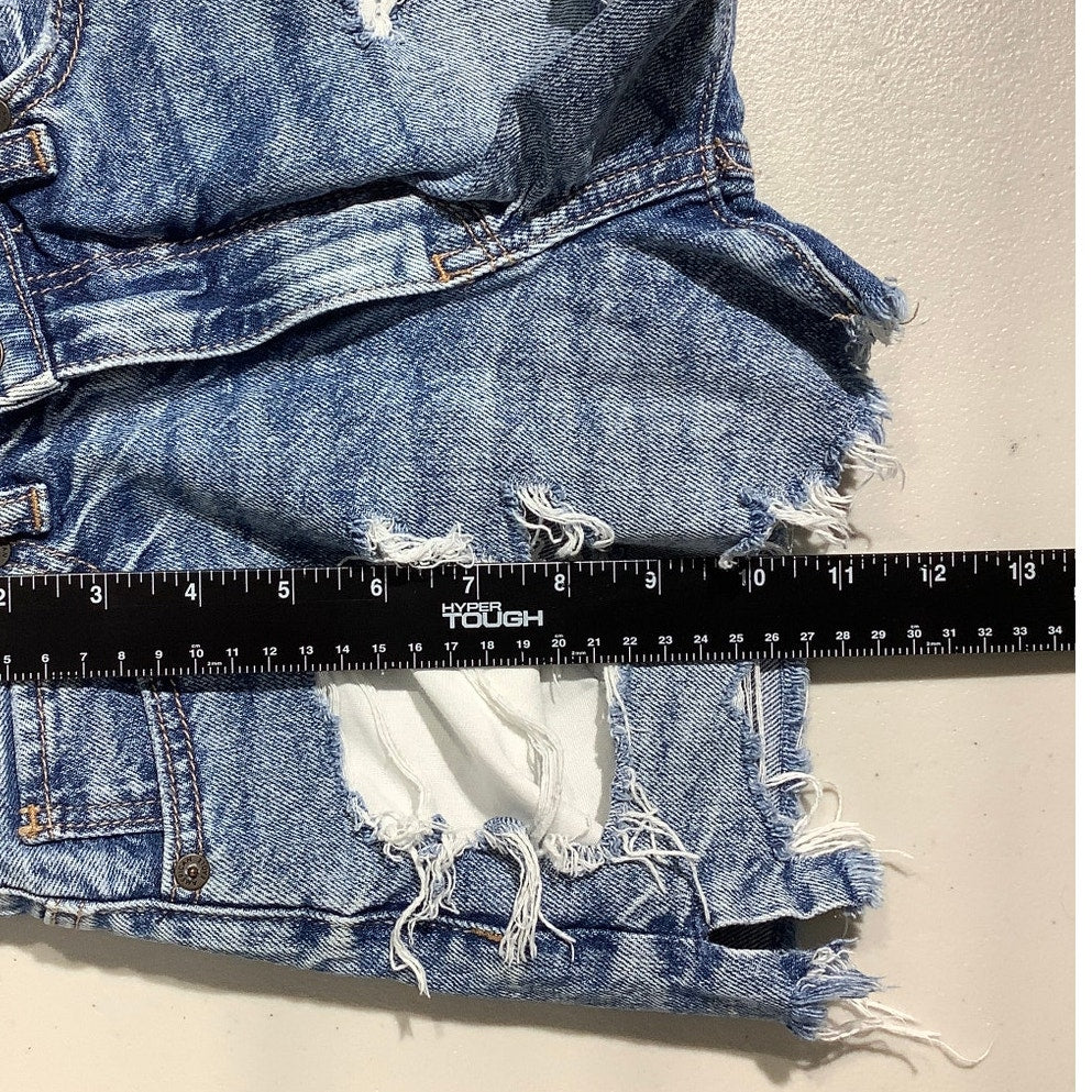 American Eagle Rigid Jean Shorts Women’s Size 000— Distressed, High Rise, Cutoff