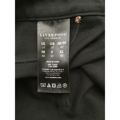Liverpool Black Mid-Rise Cropped Pants  Size 14- Minimalist, Classic, Versatile