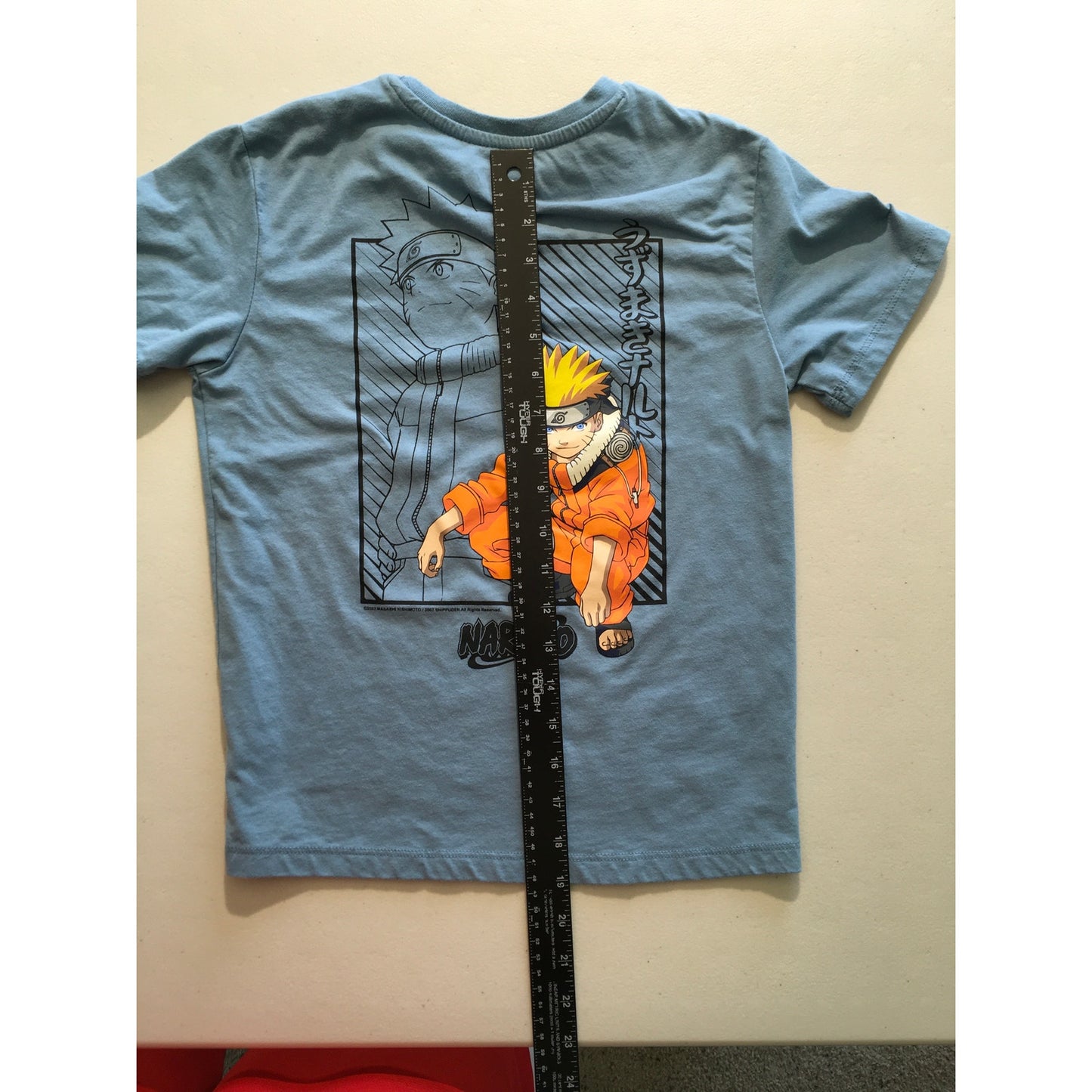 Viz Media Light Blue Child Size M 8 Naruto T-Shirt - Anime, Streetwear, Graphic