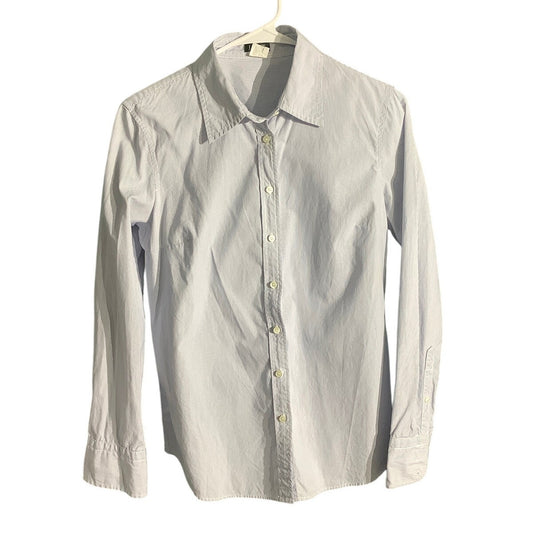 J.Crew Button-Down Shirt Women’s Size M – Light Blue, Classic, Cotton