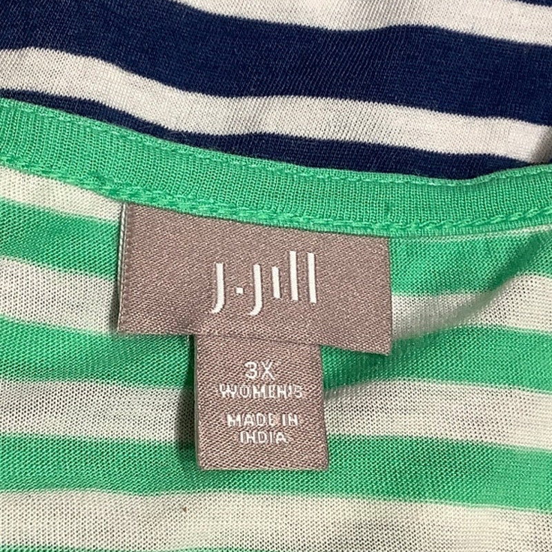 J.Jill Pima Cotton Long Sleeve Striped Tee, Size 3X – Minimalist, Preppy, Soft