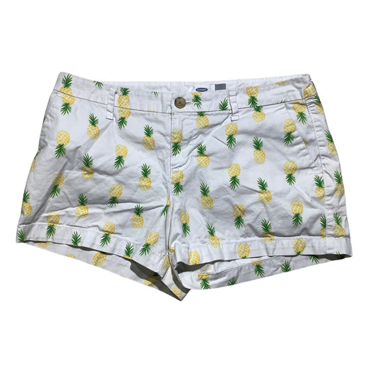 Old Navy Chino Shorts Women's Size 6 Pineapple Print — Tropical, Summer, Casual