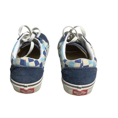 Vans Old Skool Shoes Size 6 Men / 7.5 Women — Blue Topaz, Checkerboard, Skate