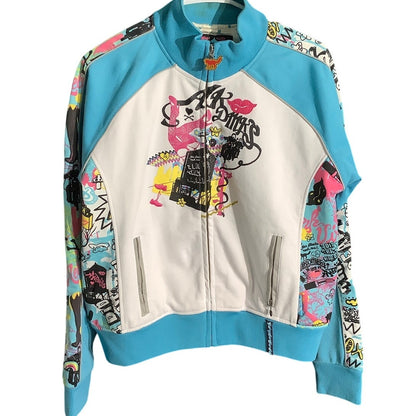 Akademiks Track Jacket Child’s Size XL - Graffiti, Streetwear, Colorful