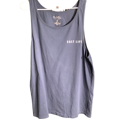 Salt Life Men’s 2XLSleeveless Tank Top — 100% Cotton, Live Salty, Coastal