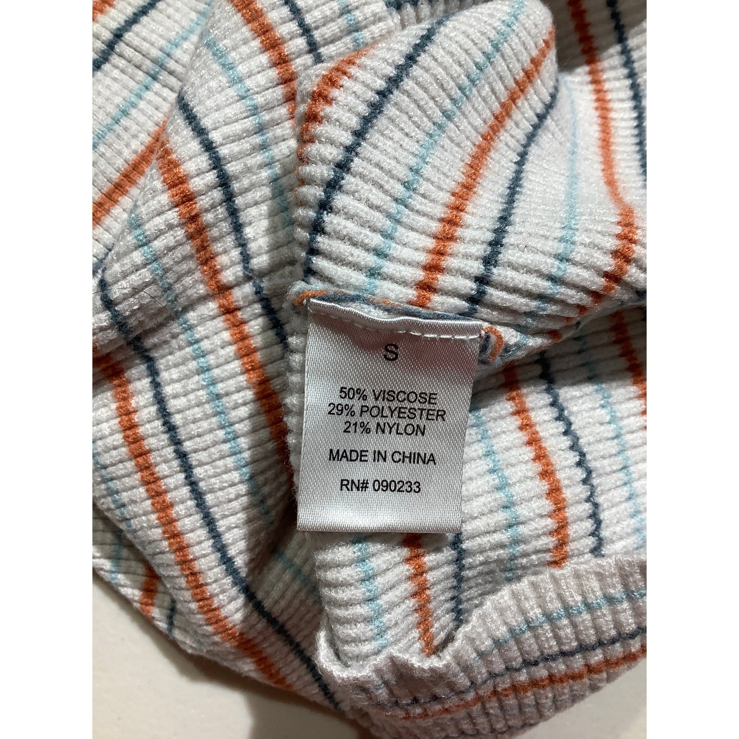 LA Hearts White Blue Orange Striped Tank Top Women’s Size S— Casual, Y2K, Summer