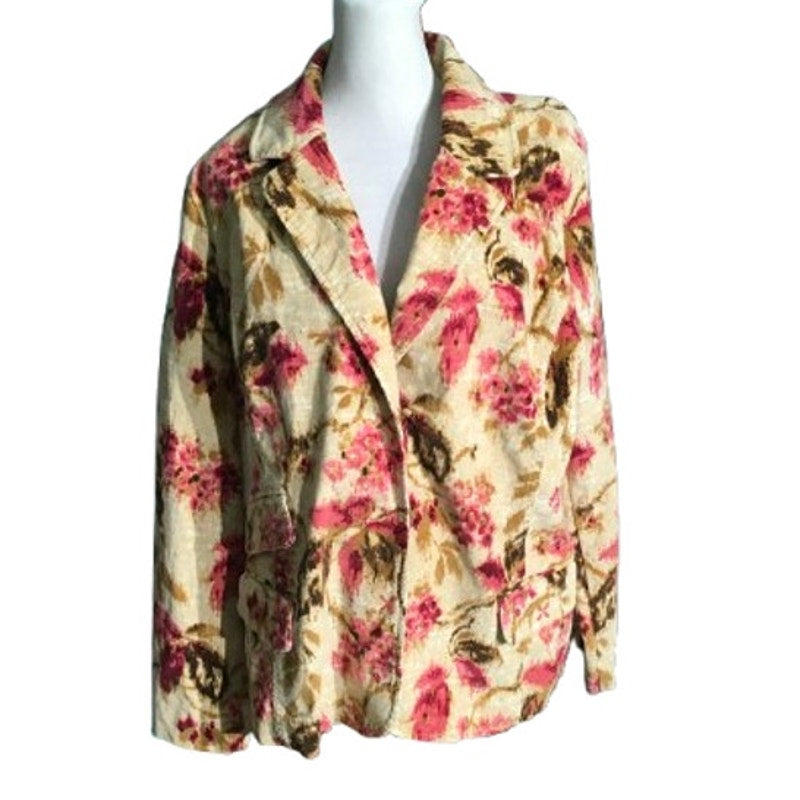 J. Jill Floral Blazer Jacket Size XL - Cottagecore, Artsy, Feminine
