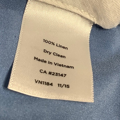 Talbots Light Blue Heathered Linen Cropped Pants M Classic, Comfortable, Casual